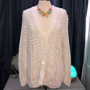 Plus size Coldwater creek white knit sweater